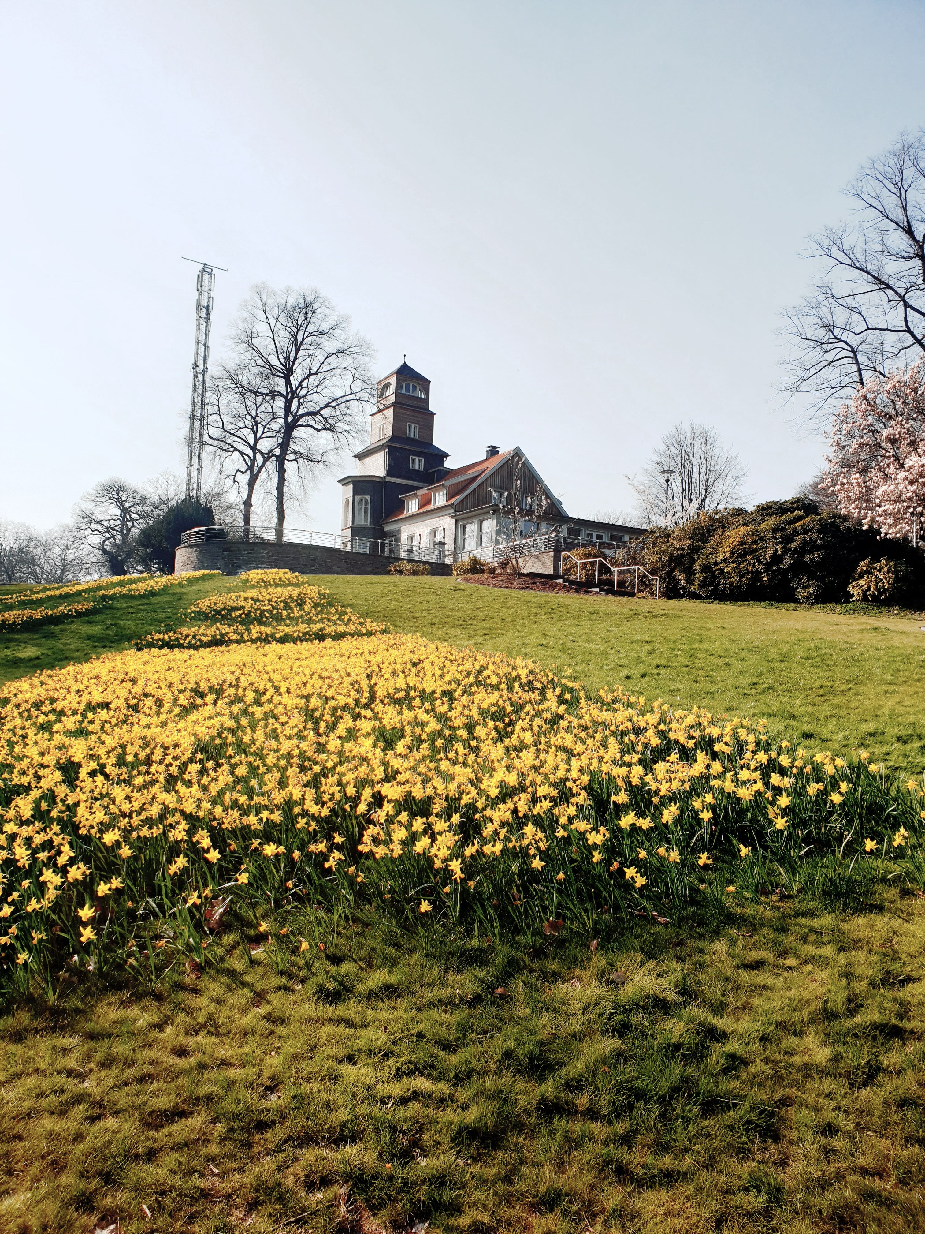 Rund um die zentralen Turmterrassen finden sich unzählige Motive, die sich für eine Erinnerungsfoto eines Nordpark-Ausflugs eignen