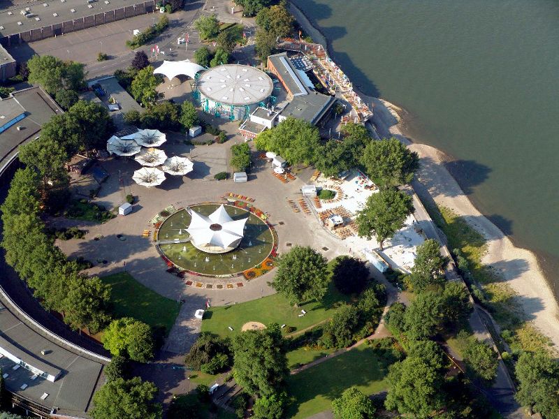 Tanzbrunnen Gelände Luftaufnahme