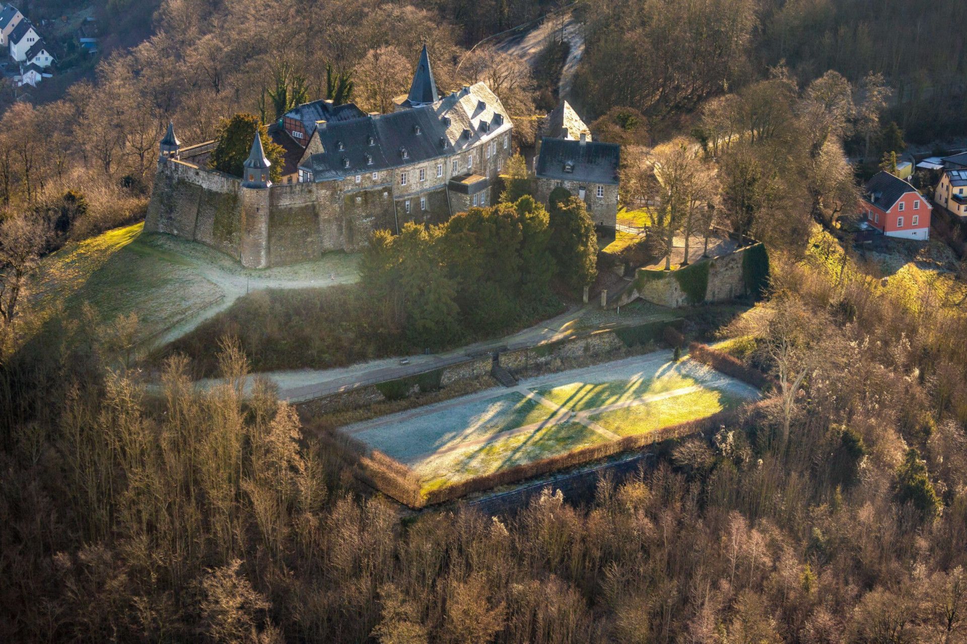 Luftaufnahme von Schloss Hohenlimburg