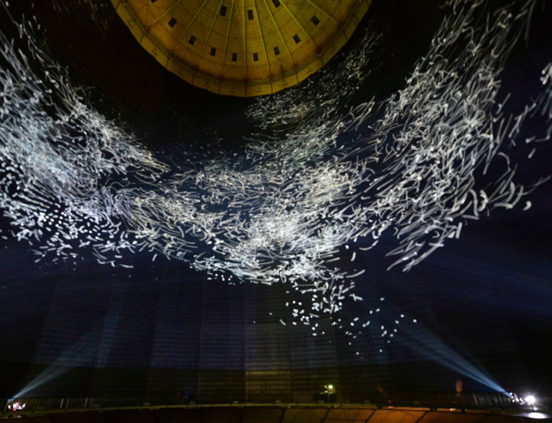 Thomas Wolf, Lichtinstallation im Gasometer in Oberhausen