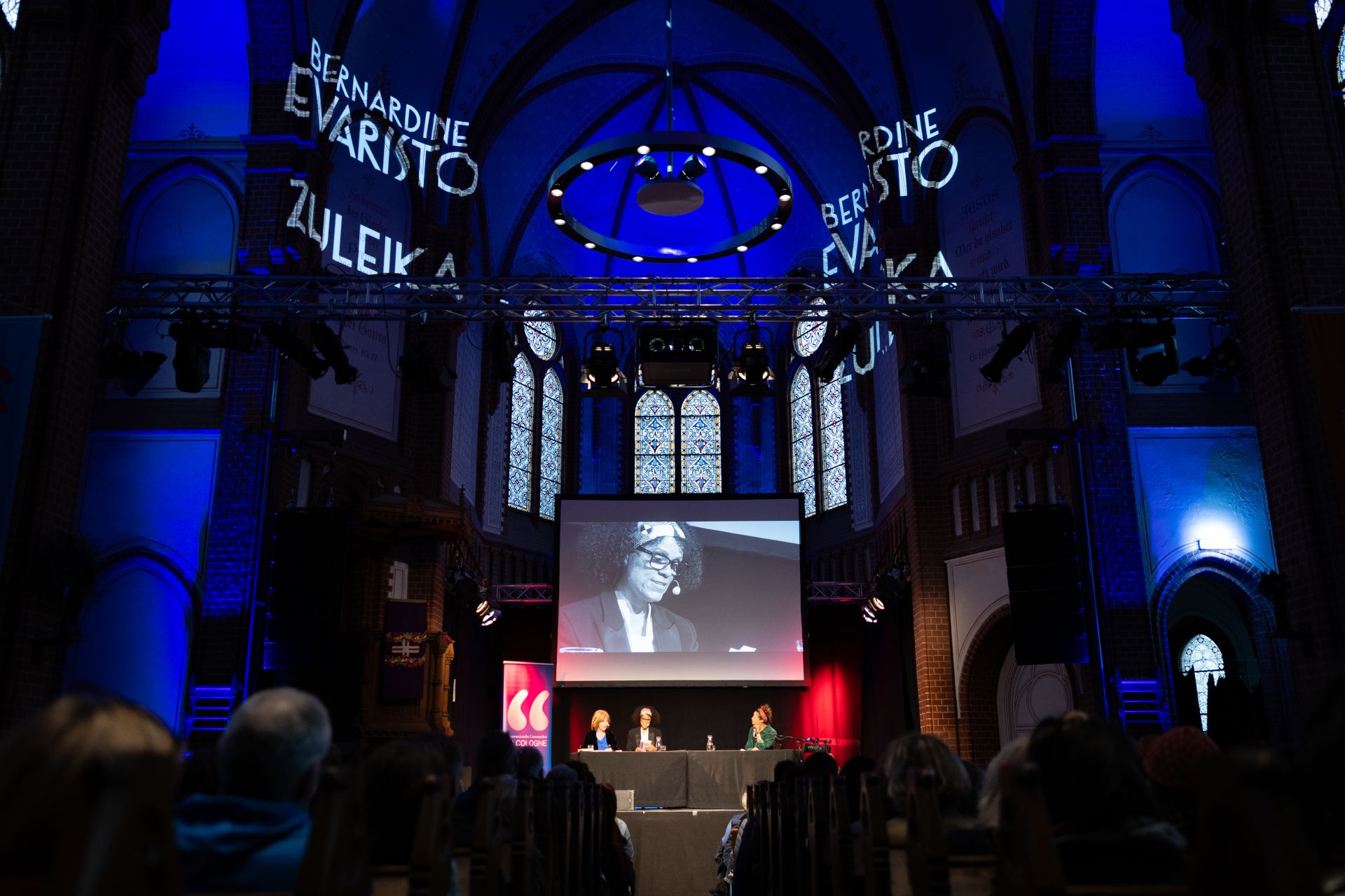 Schriftstellerin Bernadine Evaristo stellte 2024 ihren Roman Zuleika in der Kulturkirche Köln vor