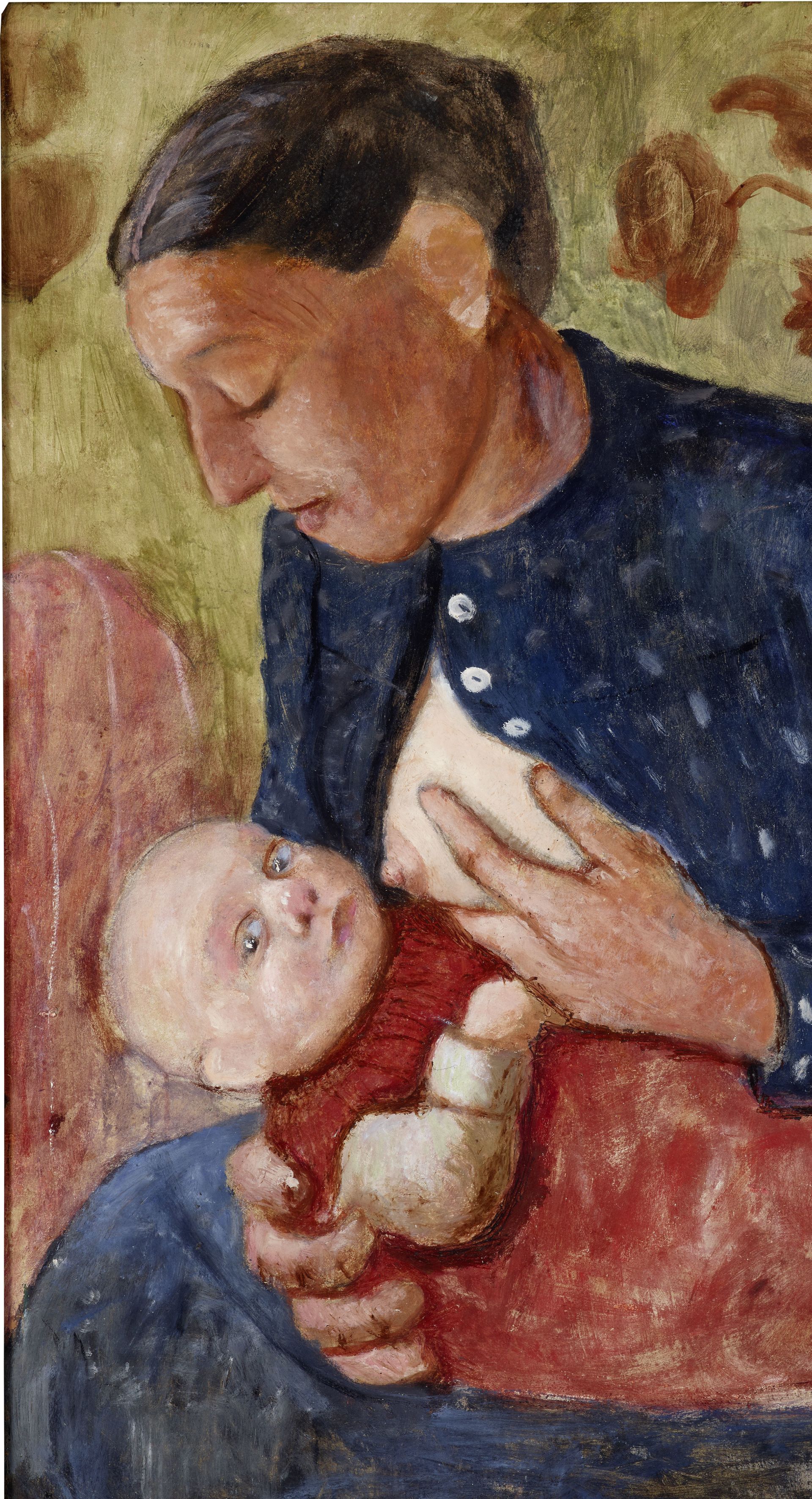 Paula Modersohn-Becker, Stillende Mutter, Öl auf Pappe, 1902