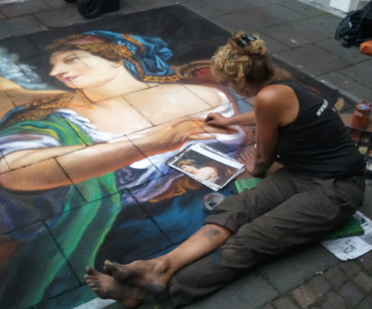 Beim Internationalen Straßenmalwettbewerb Geldern entstehen richtige Kunstwerke, © Stadt Geldern