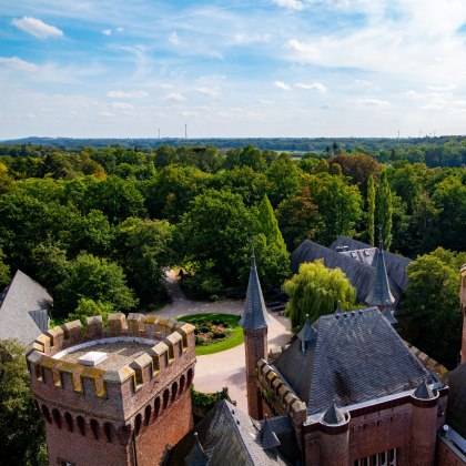 Blick vom Schloss Moyland über die Wälder, © Tourismus NRW e.V.