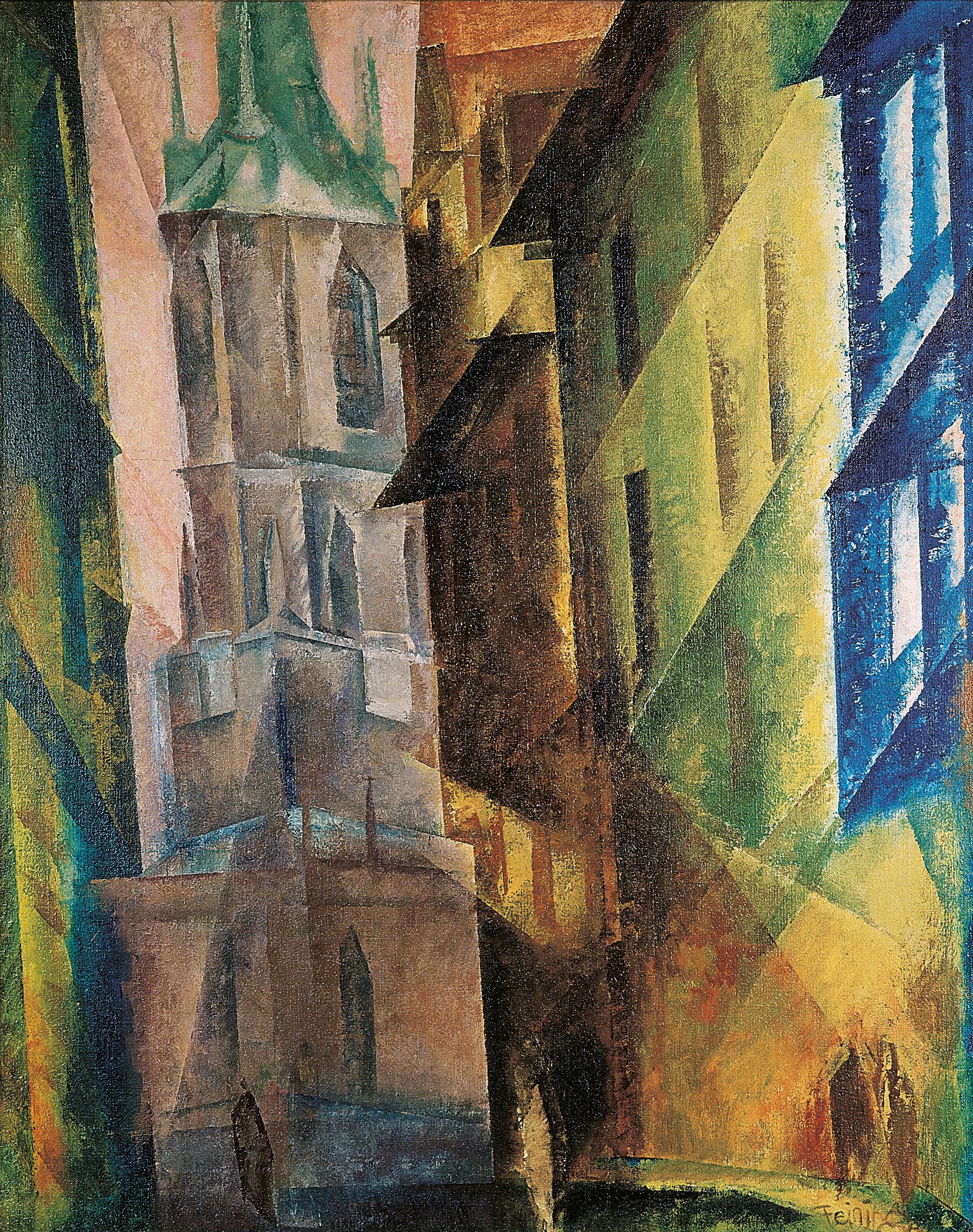 Lyonel Feininger, Der Rote Turm II, 1930, Stiftung Sammlung Ziegler im Kunstmuseum Mülheim an der Ruhr