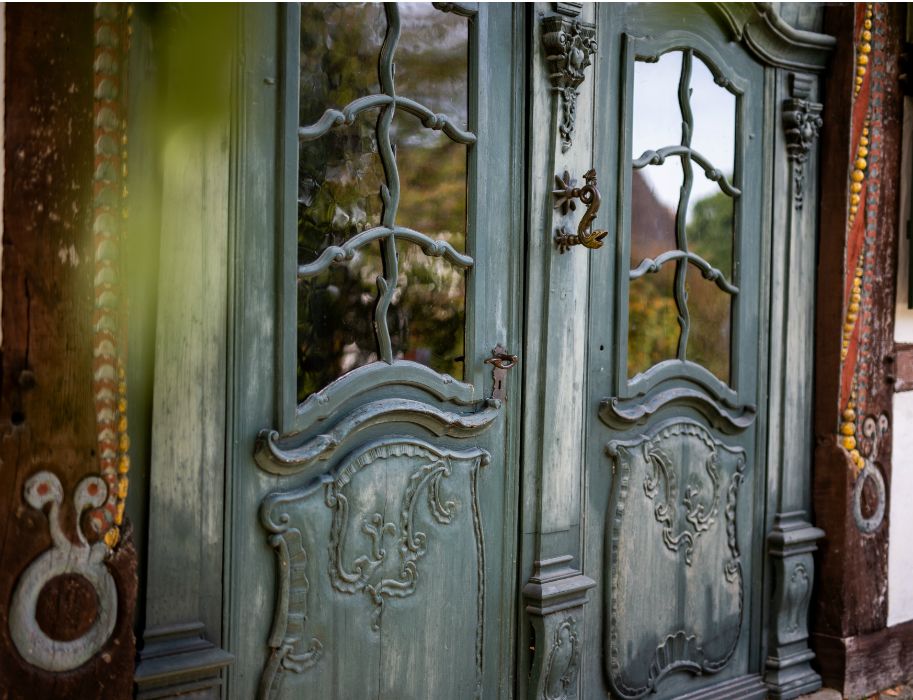 Detailaufnahme eines Paderborner Wohnhauses im Freilichtmuseum