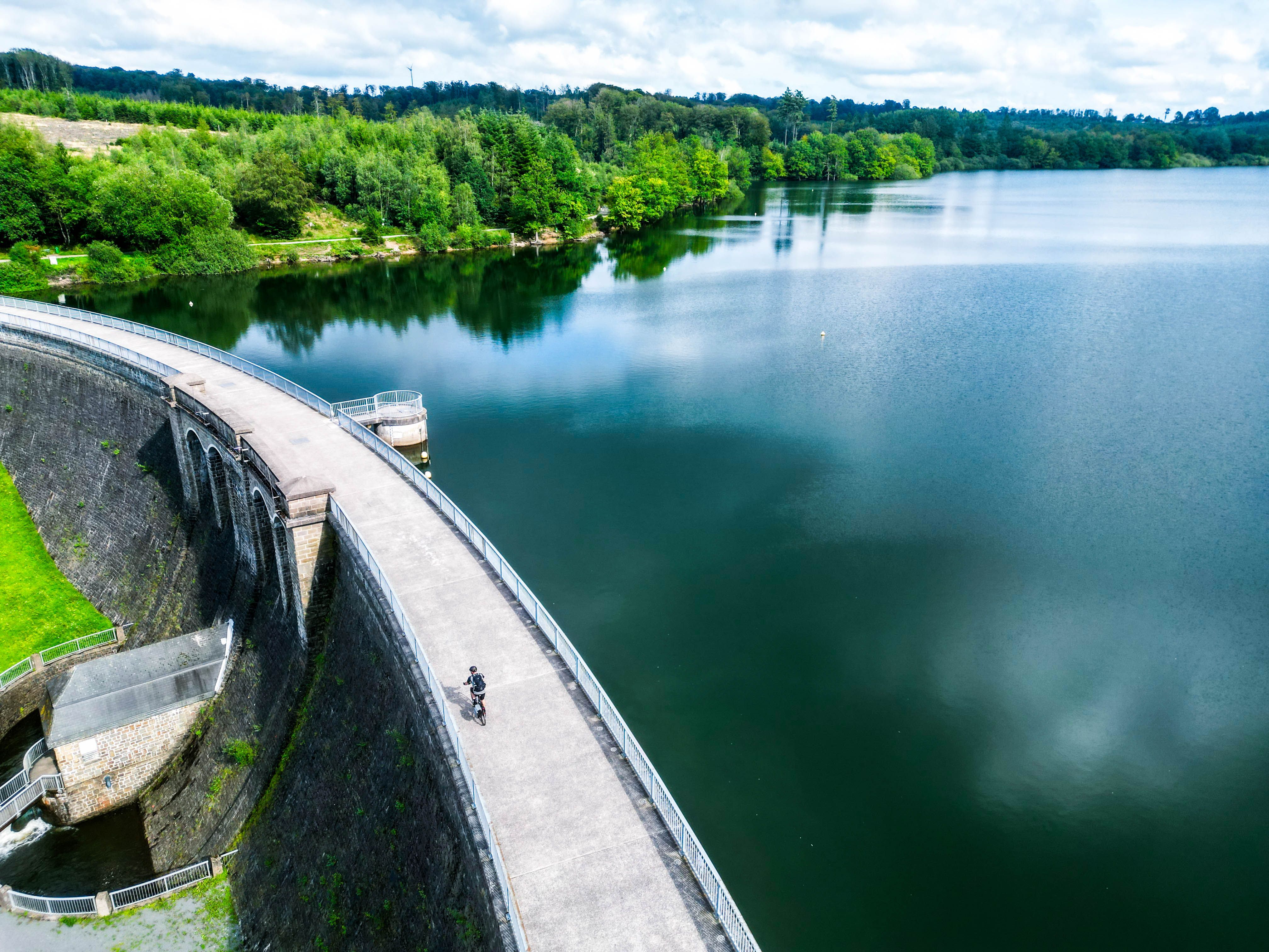 freiheitswerke, Fotoagentur Wolf, Panoramablick auf die Brucher Talsperre