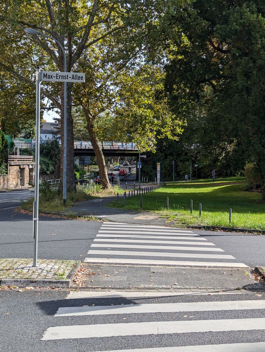 Max Ernst ist Ehrenbürger der Stadt Brühl. Nach ihm ist auch eine Allee benannt, die vom Bahnhof zum Museum führt