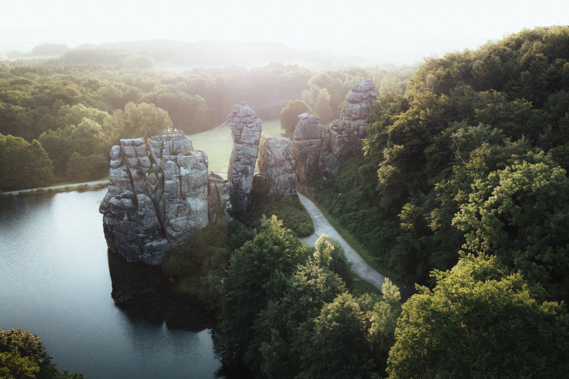 Externsteine von oben, Teutoburger Wald