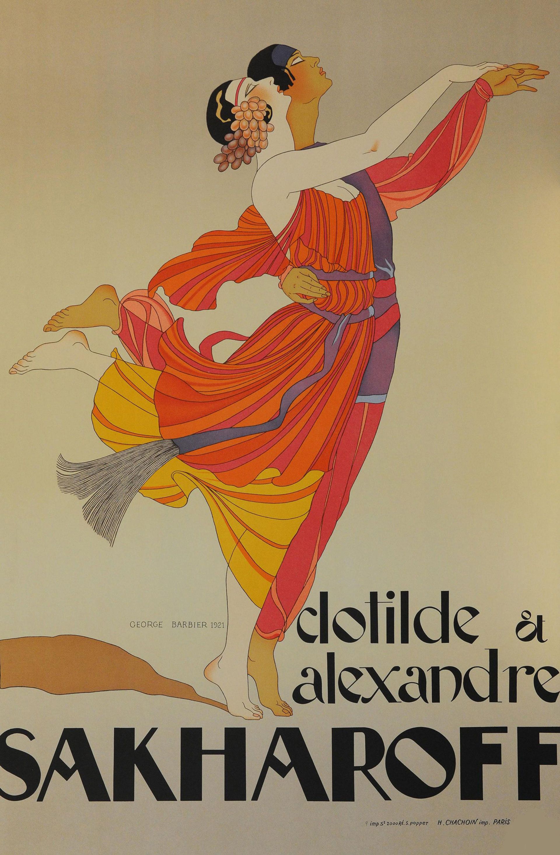 George Barbier, Clotilde und Alexander Sacharoff, 1921