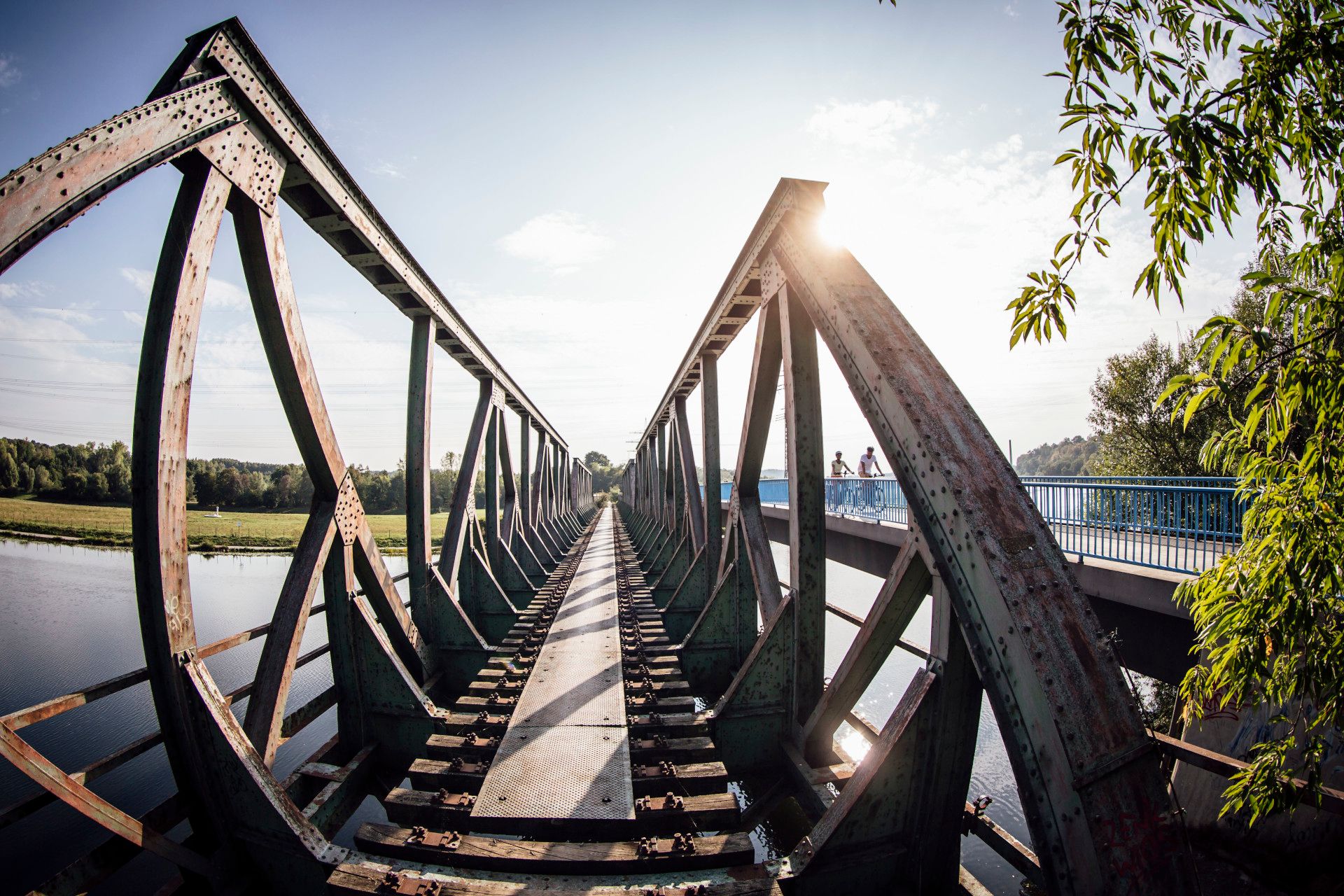 Brücke am Eisenbahnmuseum Bochum Dahlhausen.