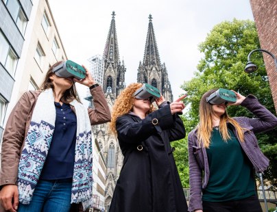 Mobile VR-Stadtführungen Köln, © TimeRide