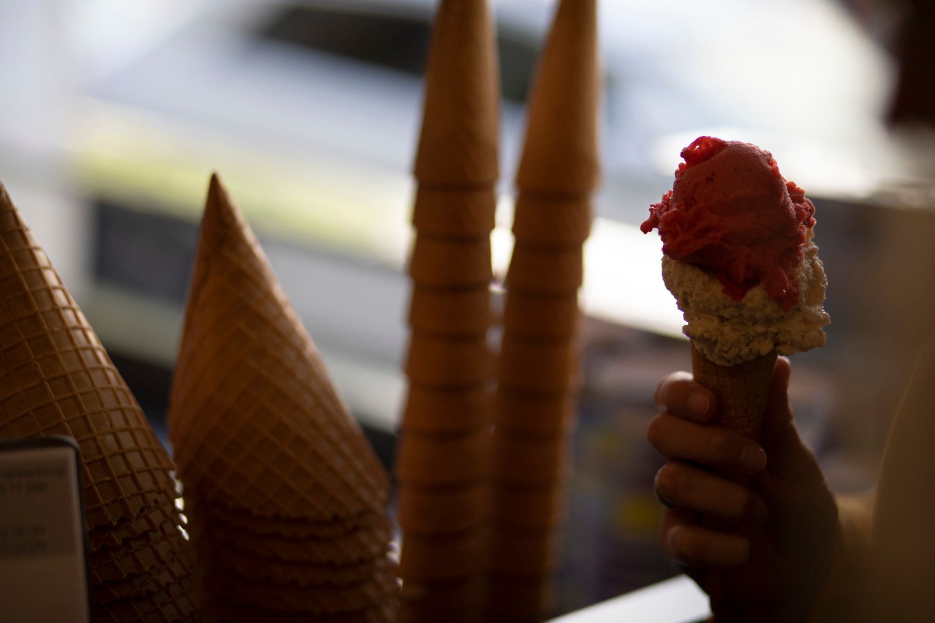 Eiswaffeln und Eis, Aachen 