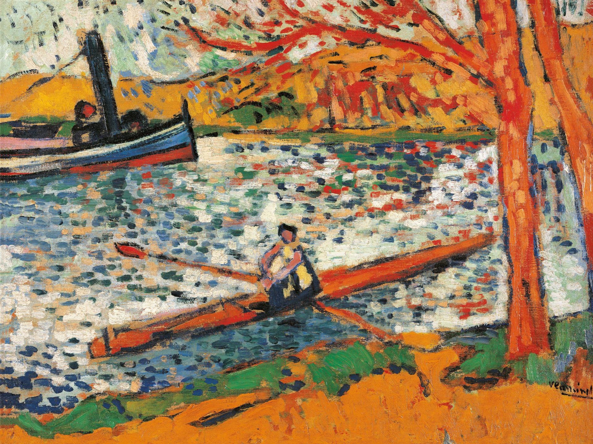 Maurice de Vlaminck, Ruderboot bei Chatou, um 1906, Albertina, Wien