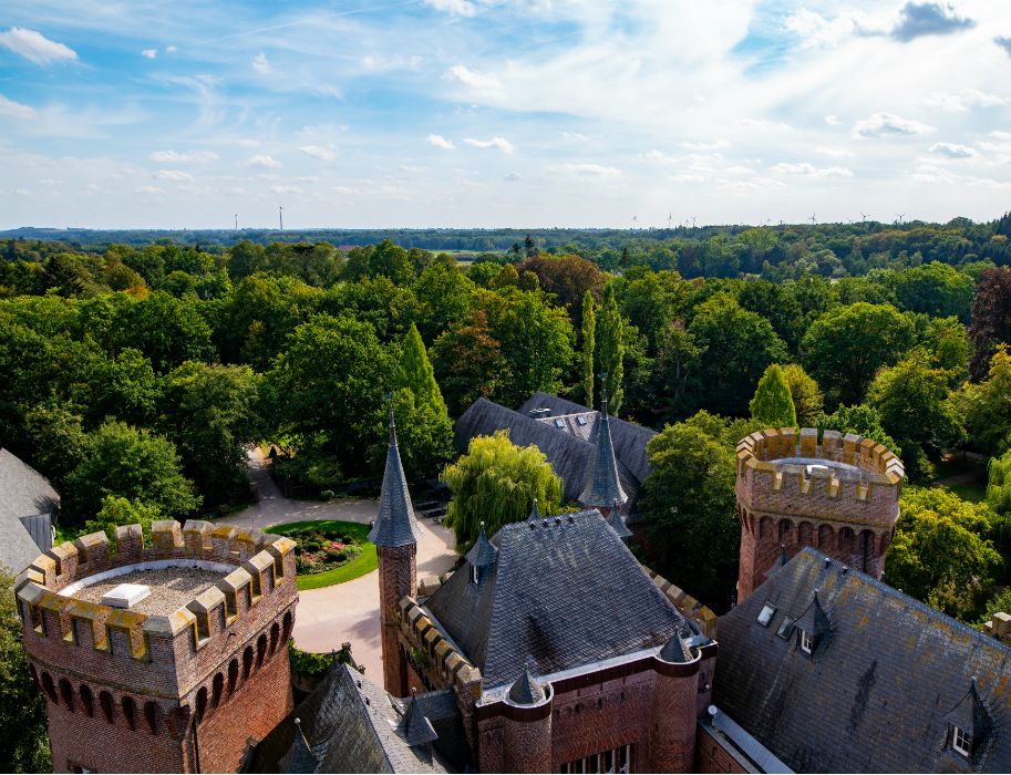 Luftbild vom Museum Schloss Moyland