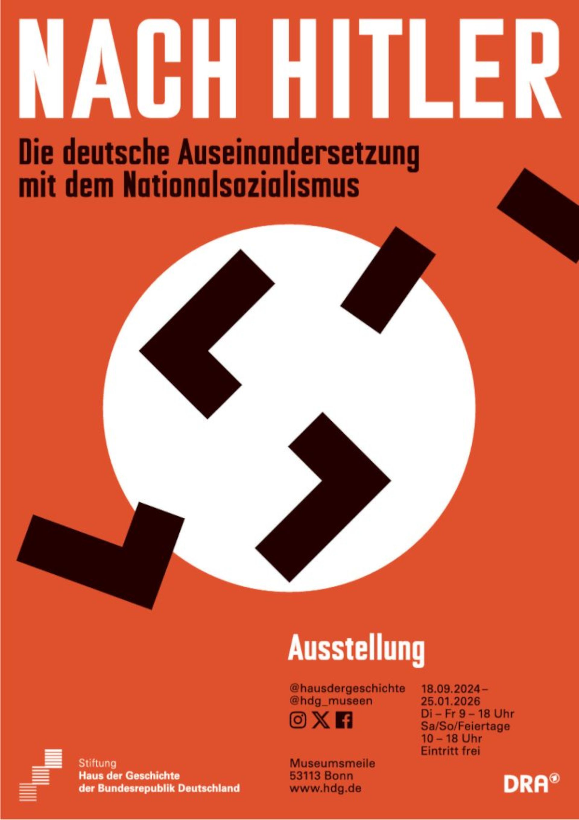 Plakat zur Ausstellung Nach Hitler. Die deutsche Auseinandersetzung mit dem Nationalsozialismus