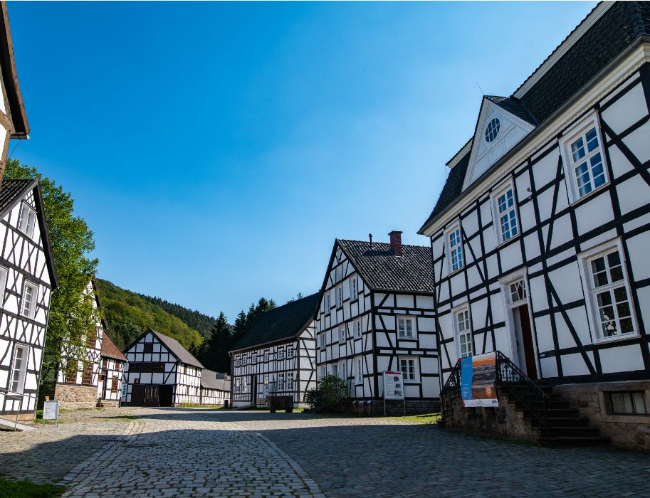 Historische Fachwerkgebäude sind die Schätze des Freilichtmuseums in Hagen