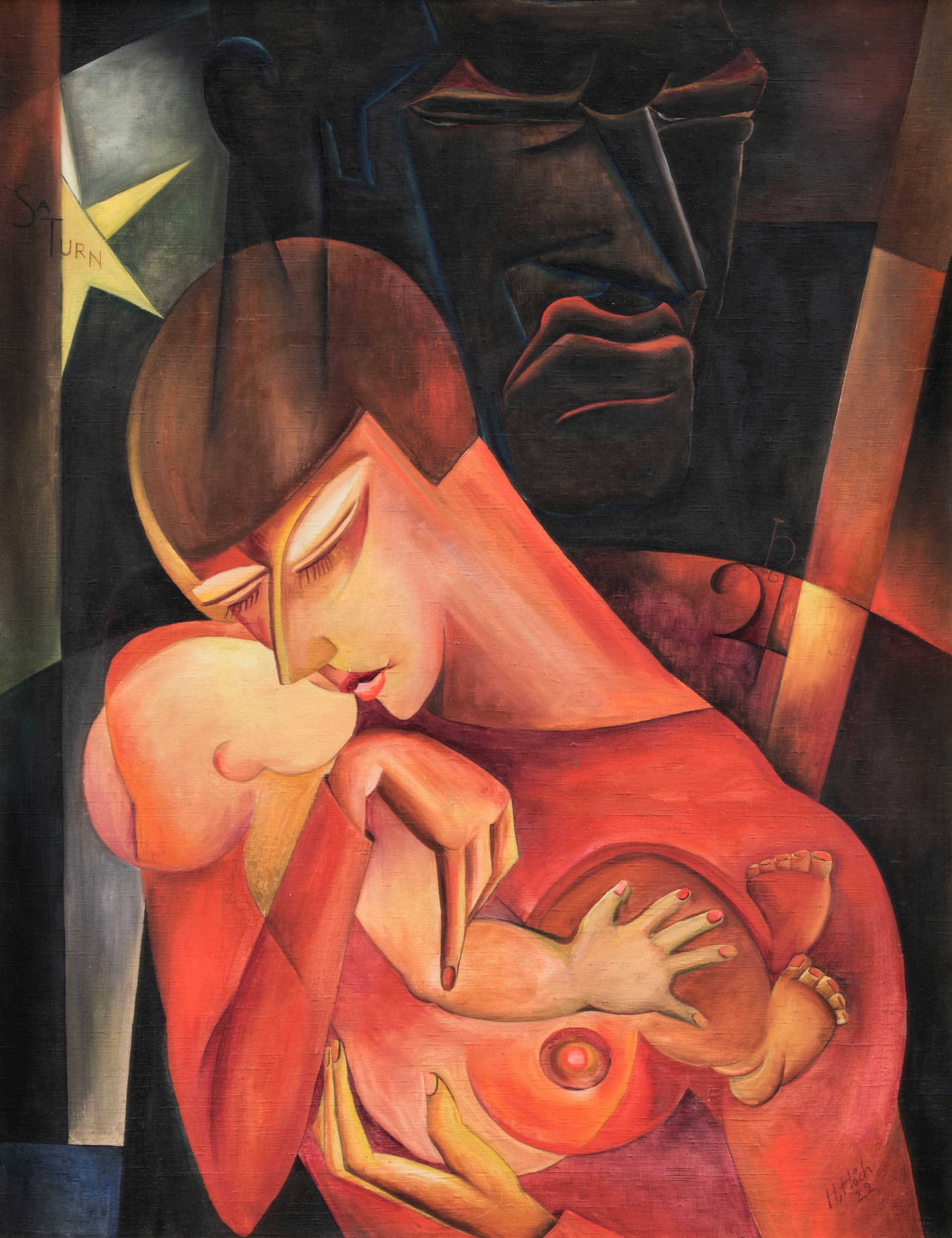 Hannah Höch, Frau und Saturn, 1922, Öl auf Leinwand, 86,6 x 66,7 cm, The Savings Bank Foundation, DNB, deposited at Henie- Onstad Art Center