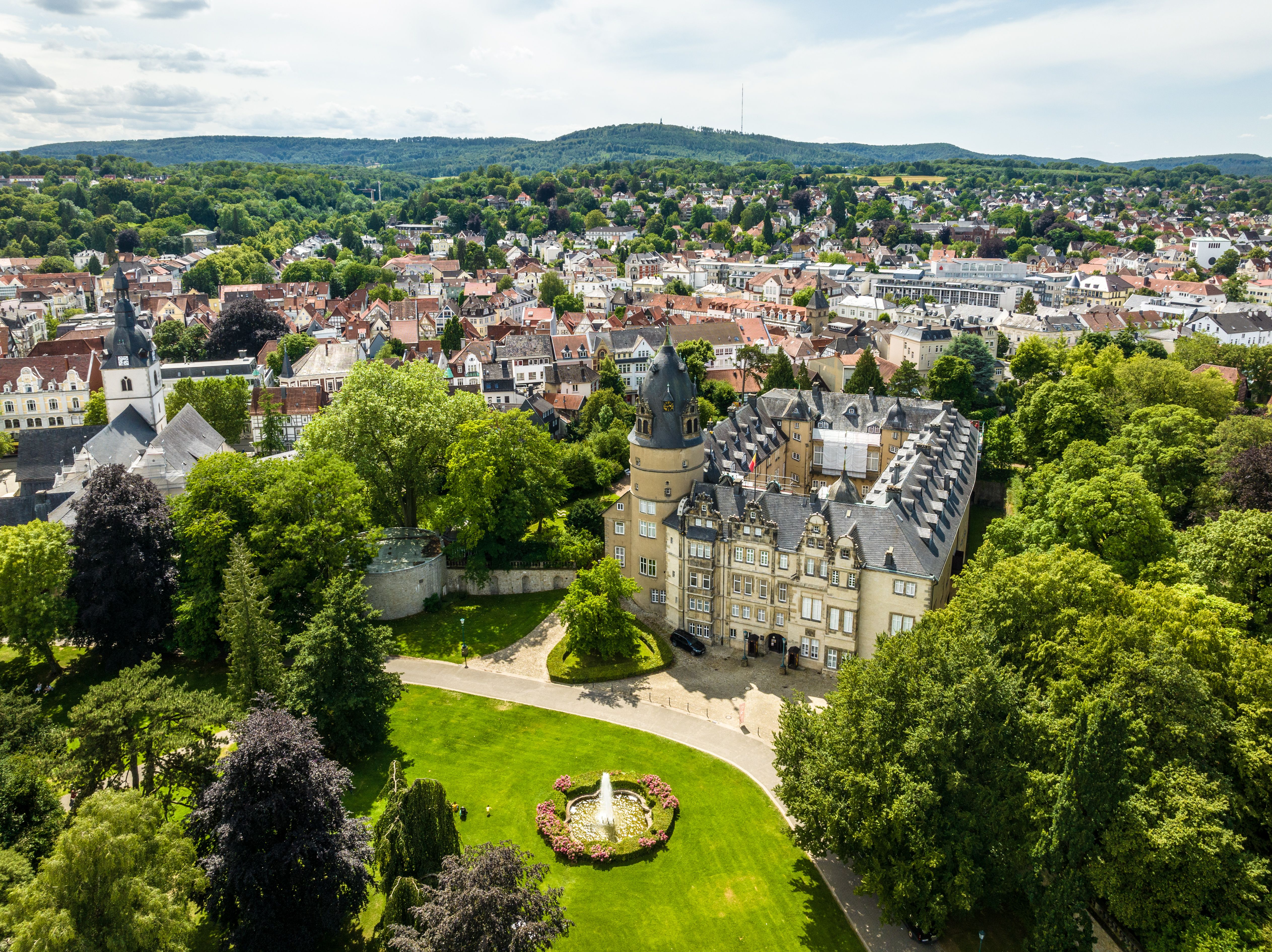 Der begrünte Schlosspark von Detmold