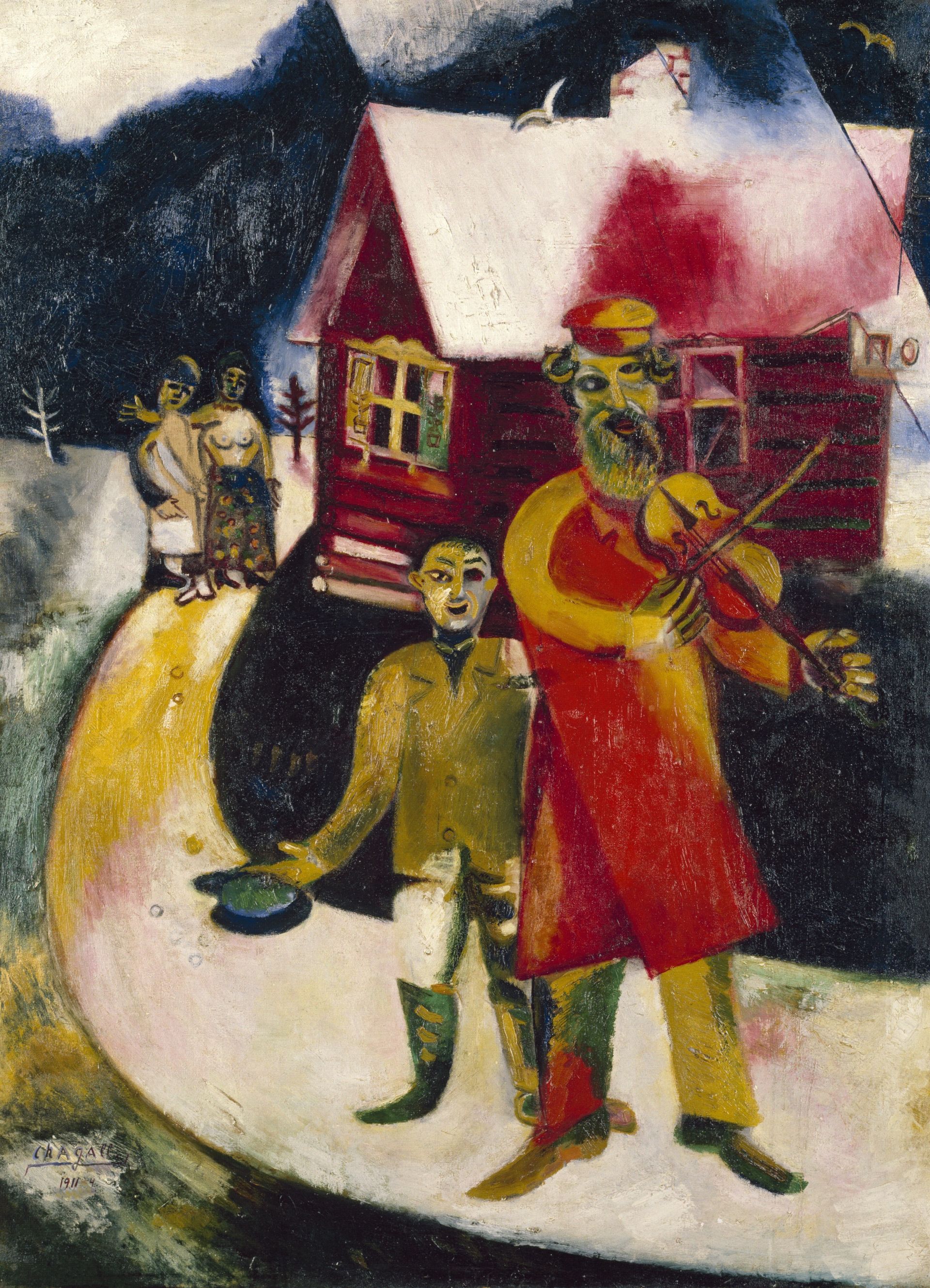 Marc Chagall, Der Geiger, 1911, Le violoniste, Öl auf Leinwand, 94,5 × 69,5 cm, Kunstsammlung Nordrhein-Westfalen, Foto: Achim Kukulies, Düsseldorf