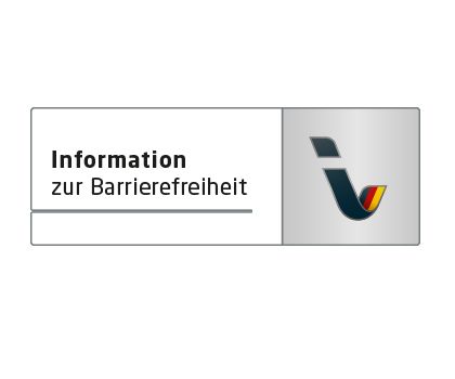 Das Kennzeichen „Information zur Barrierefreiheit“ signalisiert, dass detaillierte und geprüfte Informationen zur Barrierefreiheit für alle Personengruppen vorliegen.