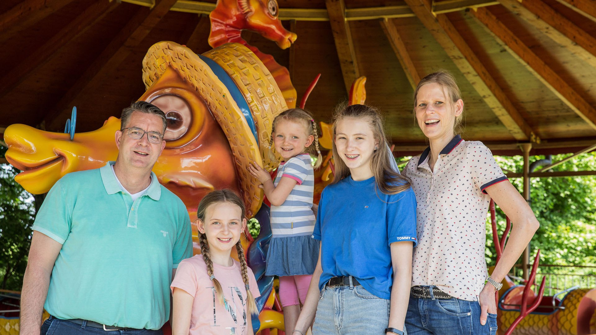 Die Familie Reinke im Potts Park in Minden  , © Tourismus NRW e.V., Foto Holger Hage