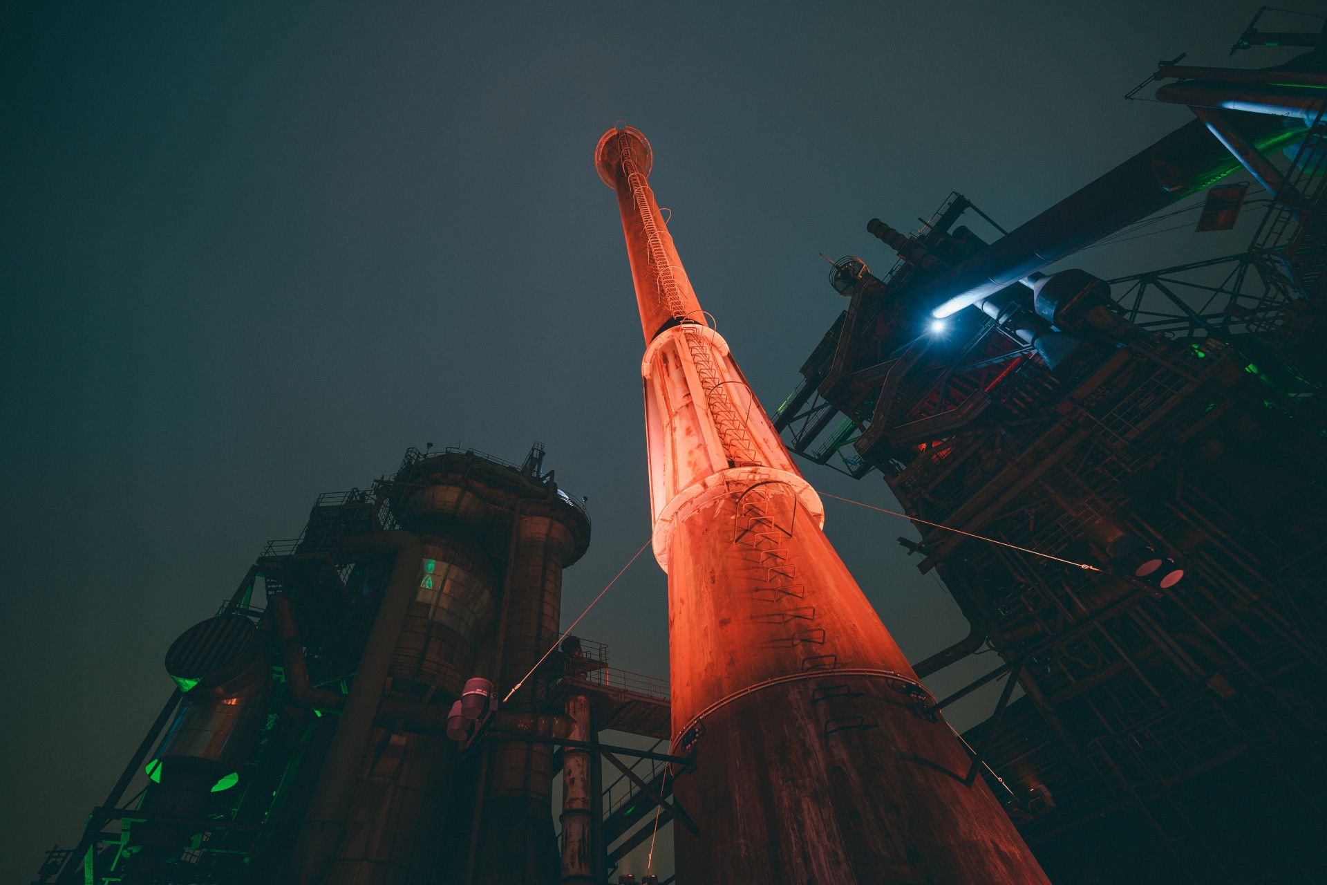 Landschaftspark Duisburg Nord bei Nacht