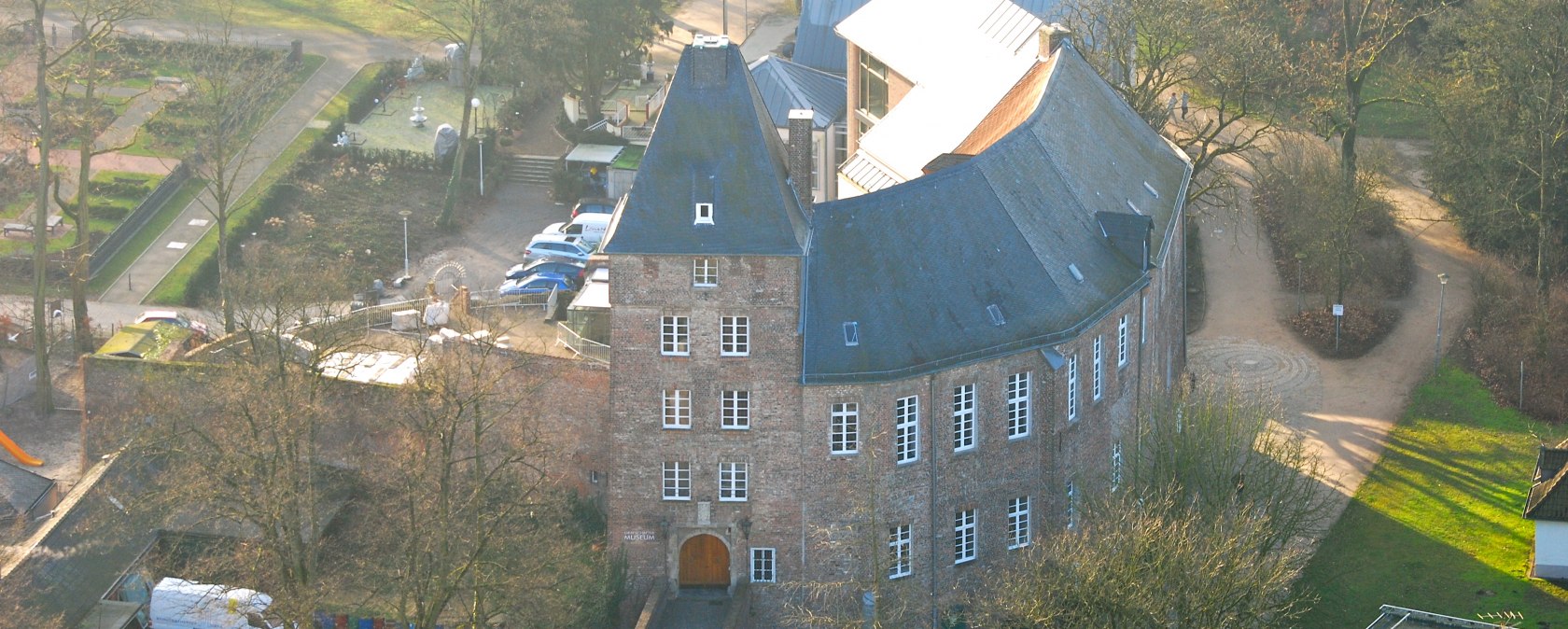Moerser Schloss von oben, © Volker Kuinke / Stadt Moers