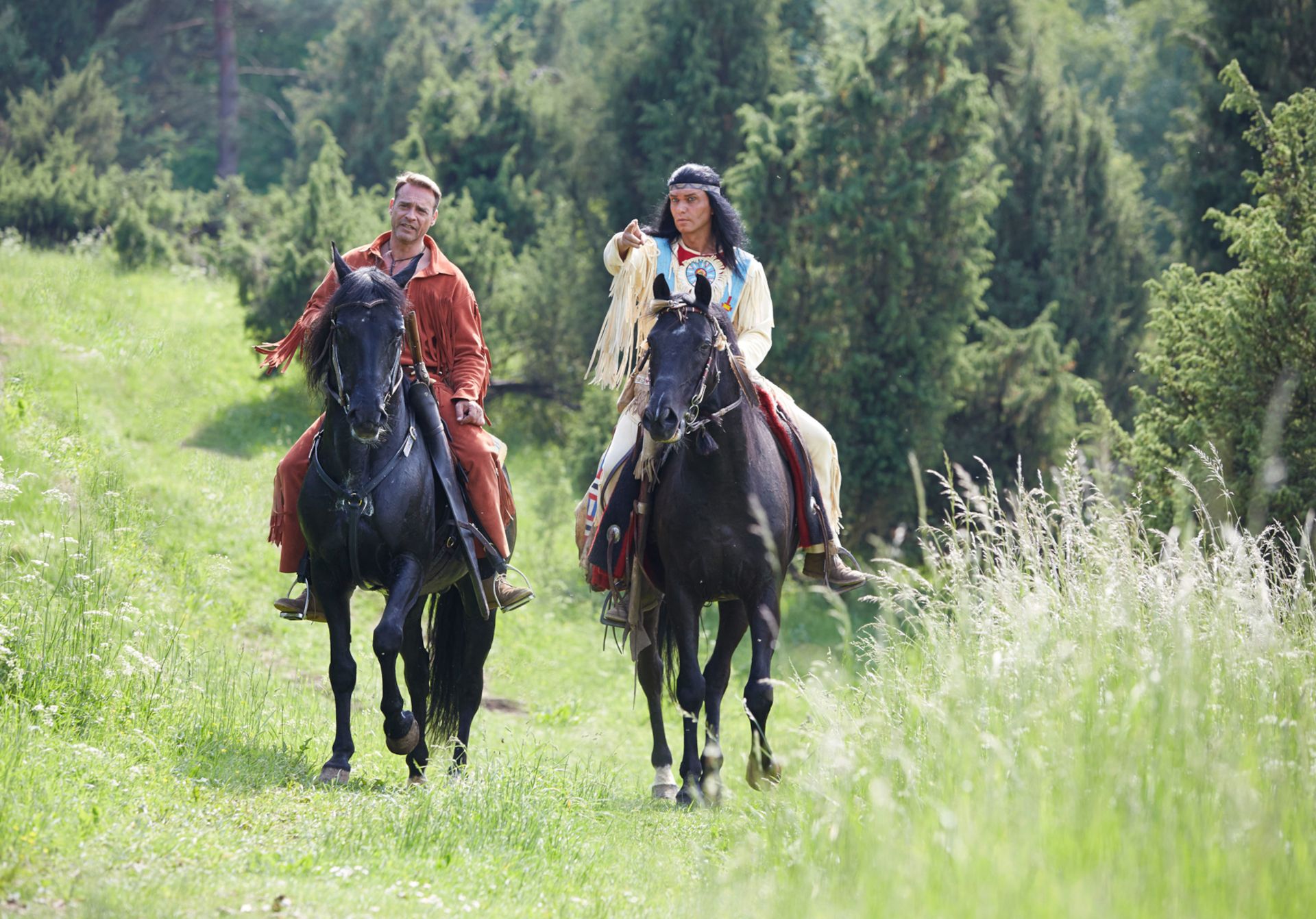 Die Darsteller von Winnetou und Old Shatterhand kommen bei den Karl-May-Festspielen an Pierre Brice und Lex Barker aus den berühmten Filmen heran