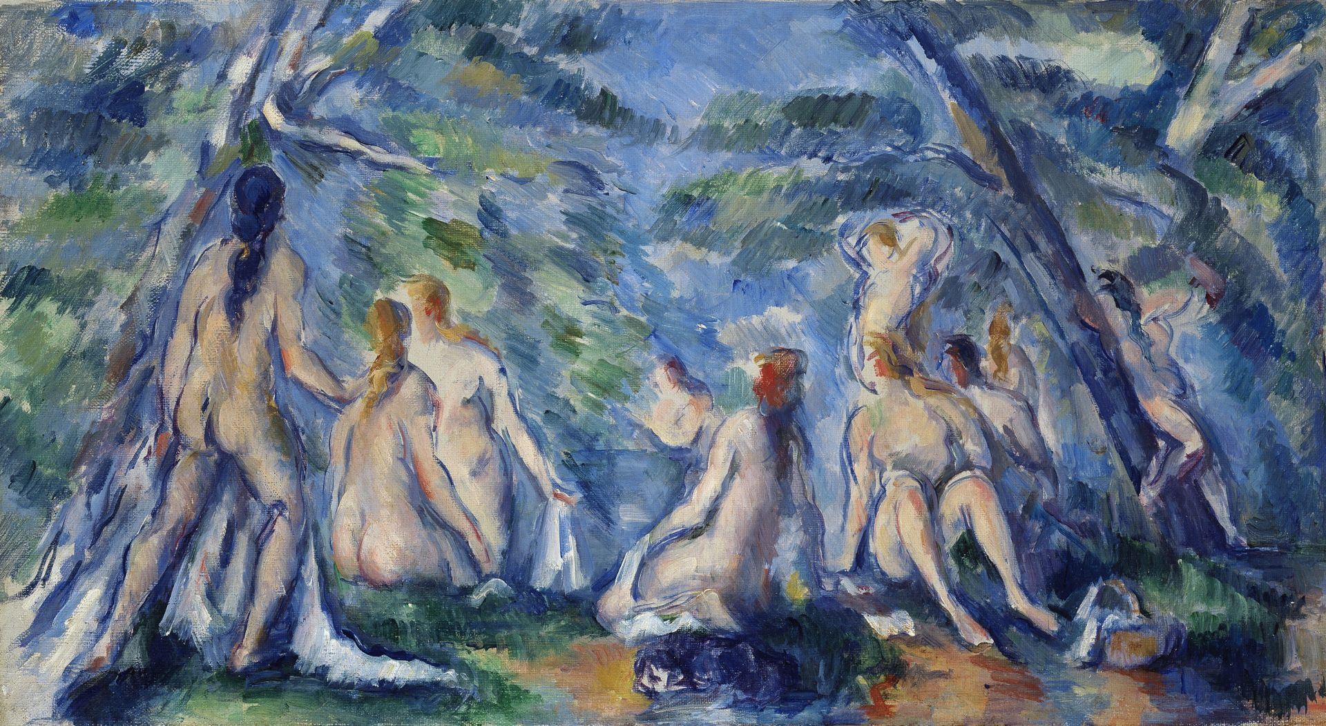 Paul Cézanne, Badende, um 1890-1896, Öl auf Leinwand, Museum Langmatt, Stiftung Langmatt Sidney und Jenny Brown, Baden, Schweiz