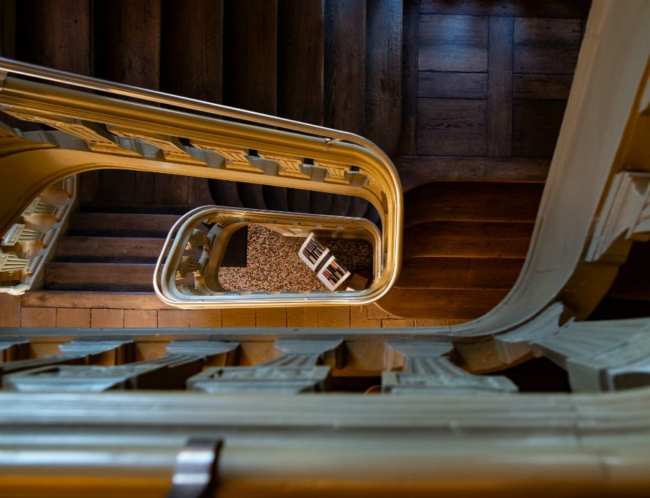 Impression des Treppenhauses im LVR-Industriemuseum Textilfabrik Cromford